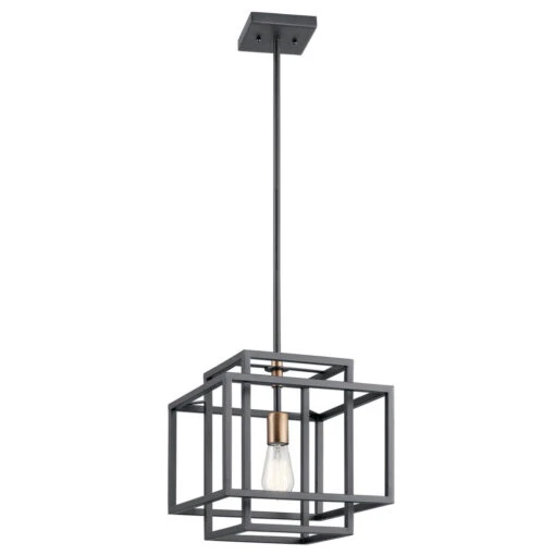 Taubert 1 Light 12 Inch Black Pendant Ceiling Light