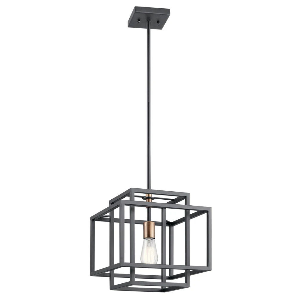 Taubert 1 Light 12 Inch Black Pendant Ceiling Light 1 Taubert 1 Light 12 Inch Black Pendant Ceiling Light