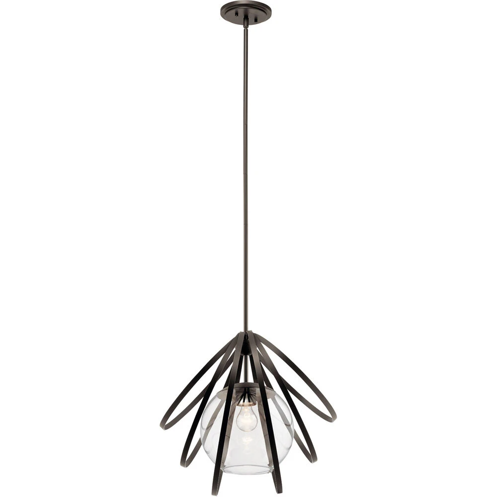Kerti 1 Light 19 Inch Olde Bronze Pendant Ceiling Light 2 Kerti 1 Light 19 Inch Olde Bronze Pendant Ceiling Light - Image 2