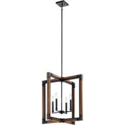 Marimount 4 Light 22 Inch Auburn Stained Foyer Pendant Ceiling Light