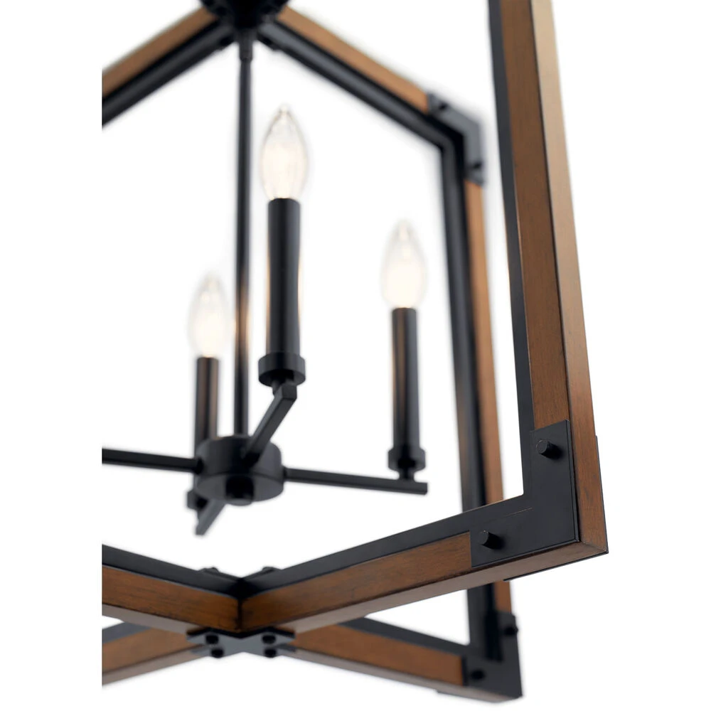 Marimount 4 Light 22 Inch Auburn Stained Foyer Pendant Ceiling Light 2 Marimount 4 Light 22 Inch Auburn Stained Foyer Pendant Ceiling Light - Image 2