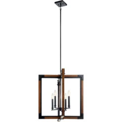 Marimount 4 Light 22 Inch Auburn Stained Foyer Pendant Ceiling Light 5 Marimount 4 Light 22 Inch Auburn Stained Foyer Pendant Ceiling Light -Lighting Promotional Store 44044aub profile