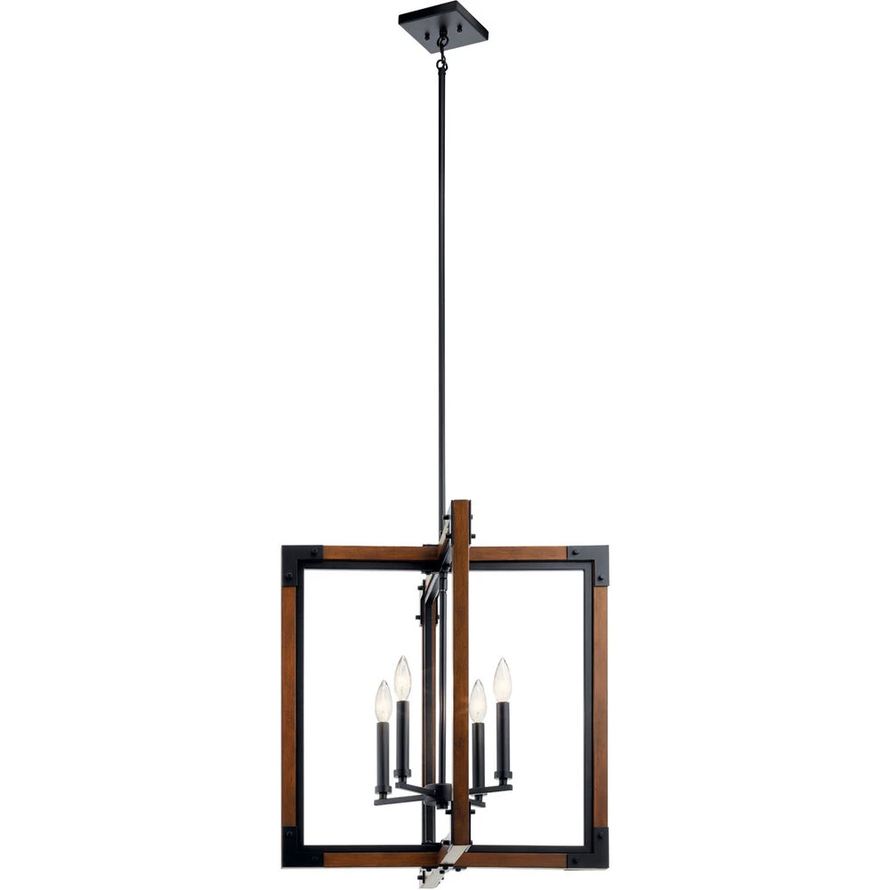 Marimount 4 Light 22 Inch Auburn Stained Foyer Pendant Ceiling Light 3 Marimount 4 Light 22 Inch Auburn Stained Foyer Pendant Ceiling Light - Image 3