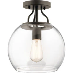 Harmony 1 Light 10 Inch Olde Bronze Semi Flush Light Ceiling Light