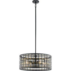 Aldergate 4 Light 24 Inch Black Chandelier Round Pendant Ceiling Light