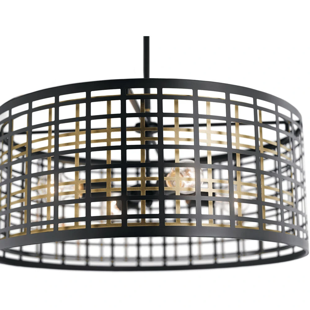 Aldergate 4 Light 24 Inch Black Chandelier Round Pendant Ceiling Light 2 Aldergate 4 Light 24 Inch Black Chandelier Round Pendant Ceiling Light - Image 2