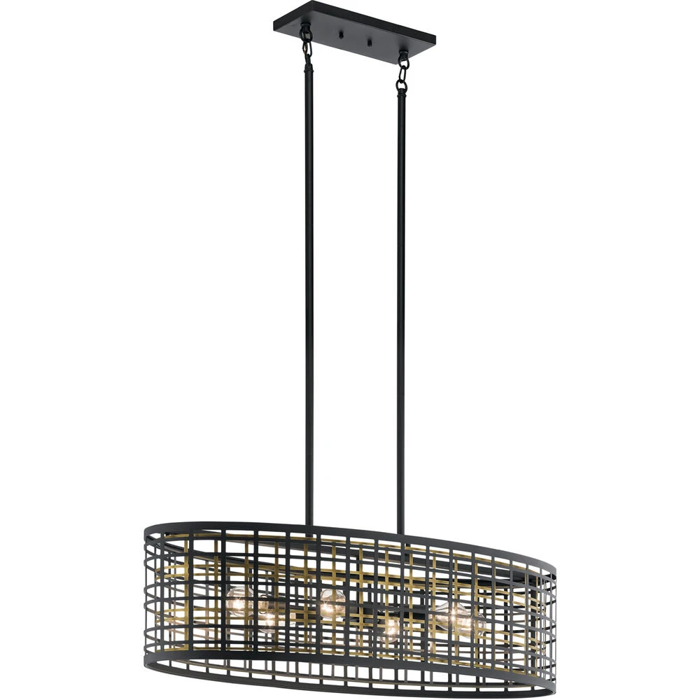 Aldergate 6 Light 17 Inch Black Chandelier Oval Pendant Ceiling Light 1 Aldergate 6 Light 17 Inch Black Chandelier Oval Pendant Ceiling Light