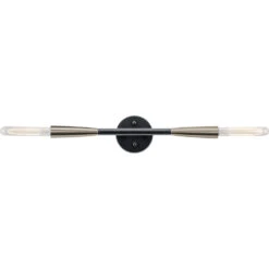 Branches 2 Light 5 Inch Black Wall Bracket Wall Light