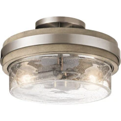 Grand Bank 2 Light 12.00 Inch Semi-Flush Mount