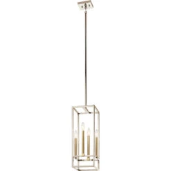 Finet 4 Light 9 Inch Polished Nickel Foyer Pendant Ceiling Light