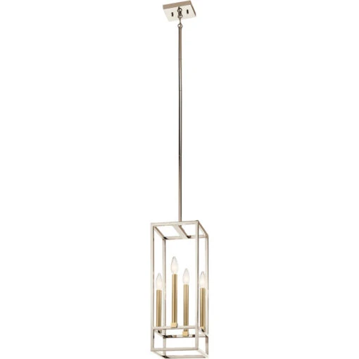 Finet 4 Light 9 Inch Polished Nickel Foyer Pendant Ceiling Light