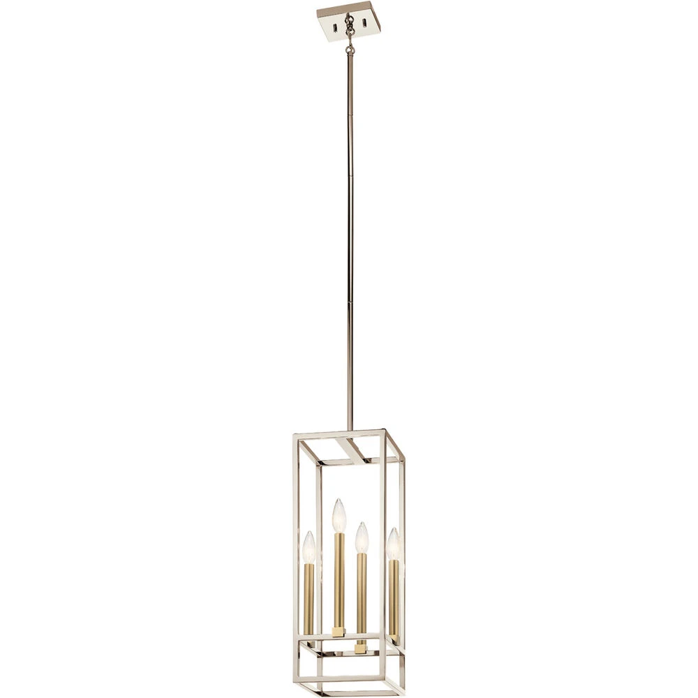 Finet 4 Light 9 Inch Polished Nickel Foyer Pendant Ceiling Light 1 Finet 4 Light 9 Inch Polished Nickel Foyer Pendant Ceiling Light