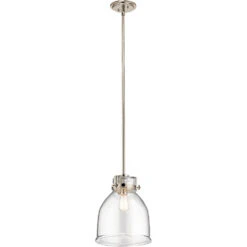 Briar 1 Light 12 Inch Polished Nickel Pendant Ceiling Light