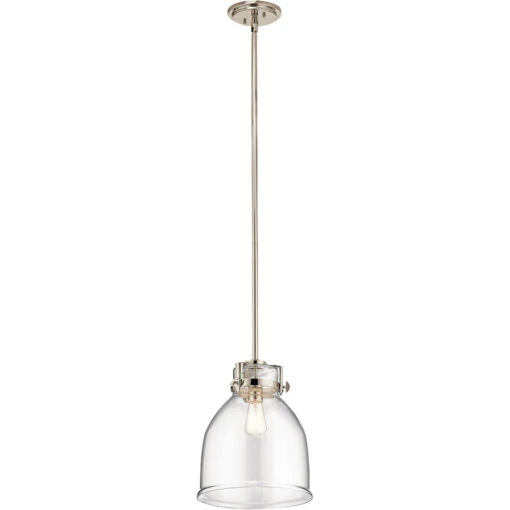 Briar 1 Light 12 Inch Polished Nickel Pendant Ceiling Light