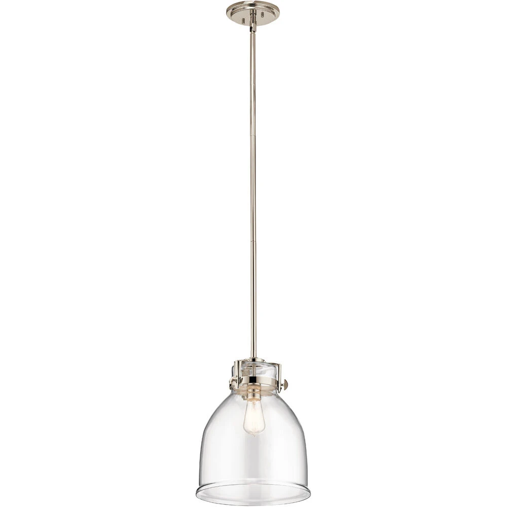 Briar 1 Light 12 Inch Polished Nickel Pendant Ceiling Light 1 Briar 1 Light 12 Inch Polished Nickel Pendant Ceiling Light