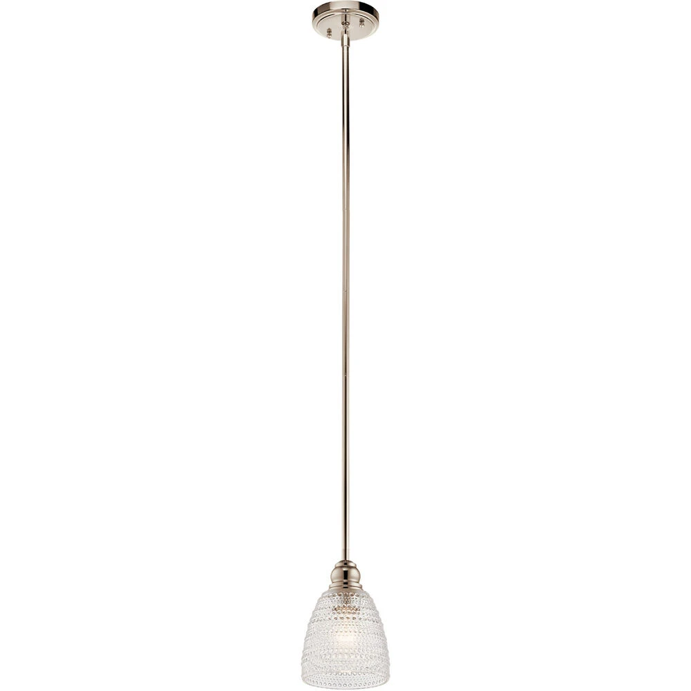 Karmarie 1 Light 6 Inch Polished Nickel Mini Pendant Ceiling Light 3 Karmarie 1 Light 6 Inch Polished Nickel Mini Pendant Ceiling Light - Image 3