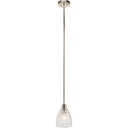 Karmarie 1 Light 6 Inch Polished Nickel Mini Pendant Ceiling Light