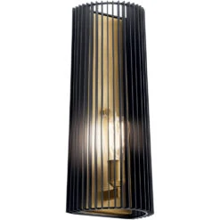 Linara 1 Light 7 Inch Black Wall Sconce Wall Light