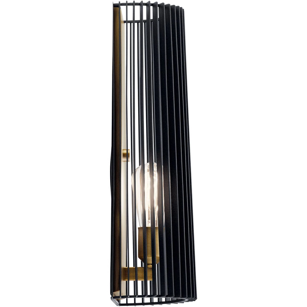 Linara 1 Light 7 Inch Black Wall Sconce Wall Light 2 Linara 1 Light 7 Inch Black Wall Sconce Wall Light - Image 2