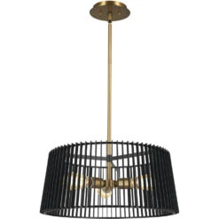 Linara 3 Light 18.5 Inch Black Pendant Ceiling Light