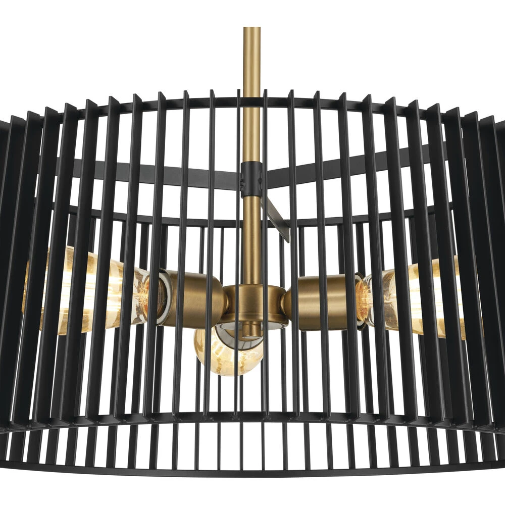 Linara 3 Light 18.5 Inch Black Pendant Ceiling Light 3 Linara 3 Light 18.5 Inch Black Pendant Ceiling Light - Image 3