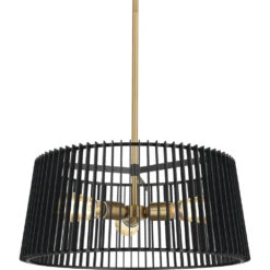 Linara 3 Light 18.5 Inch Black Pendant Ceiling Light 12 Linara 3 Light 18.5 Inch Black Pendant Ceiling Light -Lighting Promotional Store 44171bk nocanopy