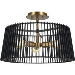 Linara 3 Light 18.5 Inch Black Pendant Ceiling Light 13 Linara 3 Light 18.5 Inch Black Pendant Ceiling Light -Lighting Promotional Store 44171bk semiflush