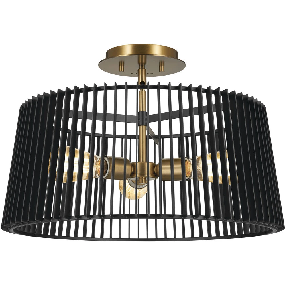 Linara 3 Light 18.5 Inch Black Pendant Ceiling Light 6 Linara 3 Light 18.5 Inch Black Pendant Ceiling Light - Image 6