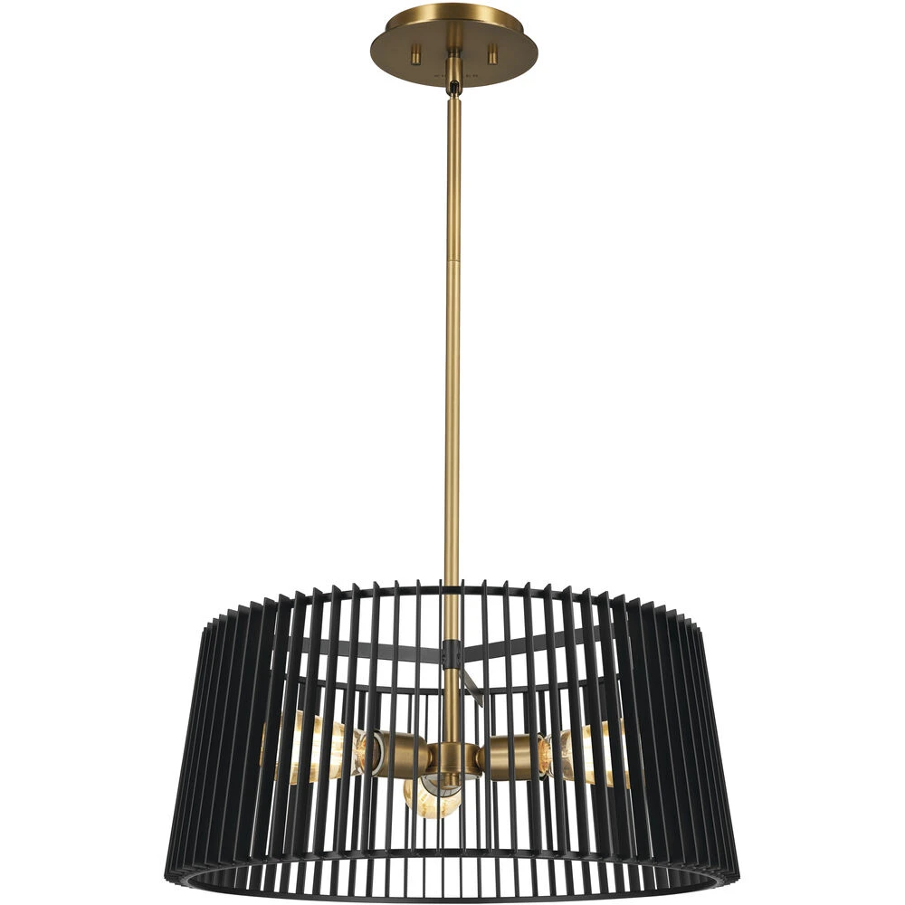 Linara 3 Light 18.5 Inch Black Pendant Ceiling Light 1 Linara 3 Light 18.5 Inch Black Pendant Ceiling Light
