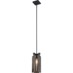 Ridgewood 1 Light 6 Inch Textured Black Mini Pendant Ceiling Light