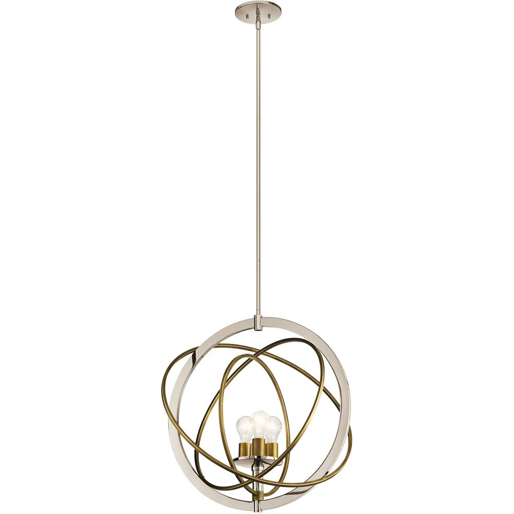 Ibis 3 Light 23 Inch Polished Nickel Pendant Ceiling Light 1 Ibis 3 Light 23 Inch Polished Nickel Pendant Ceiling Light