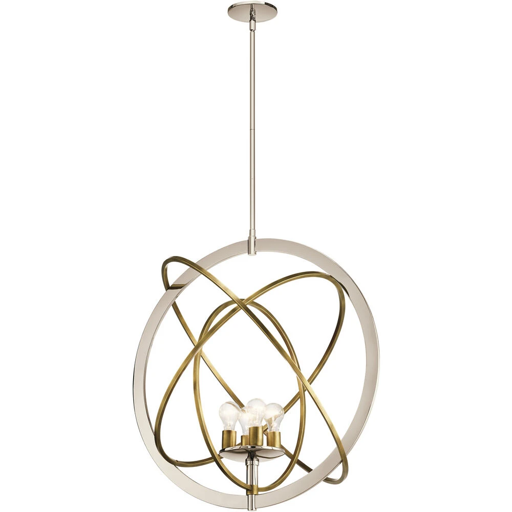 Ibis 4 Light 30 Inch Polished Nickel Pendant Ceiling Light 3 Ibis 4 Light 30 Inch Polished Nickel Pendant Ceiling Light - Image 3