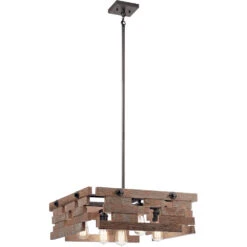 Cuyahoga Mill 5 Light 24 Inch Anvil Iron Pendant Ceiling Light
