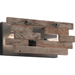 Cuyahoga Mill 2 Light 18 Inch Anvil Iron Wall Bracket Wall Light