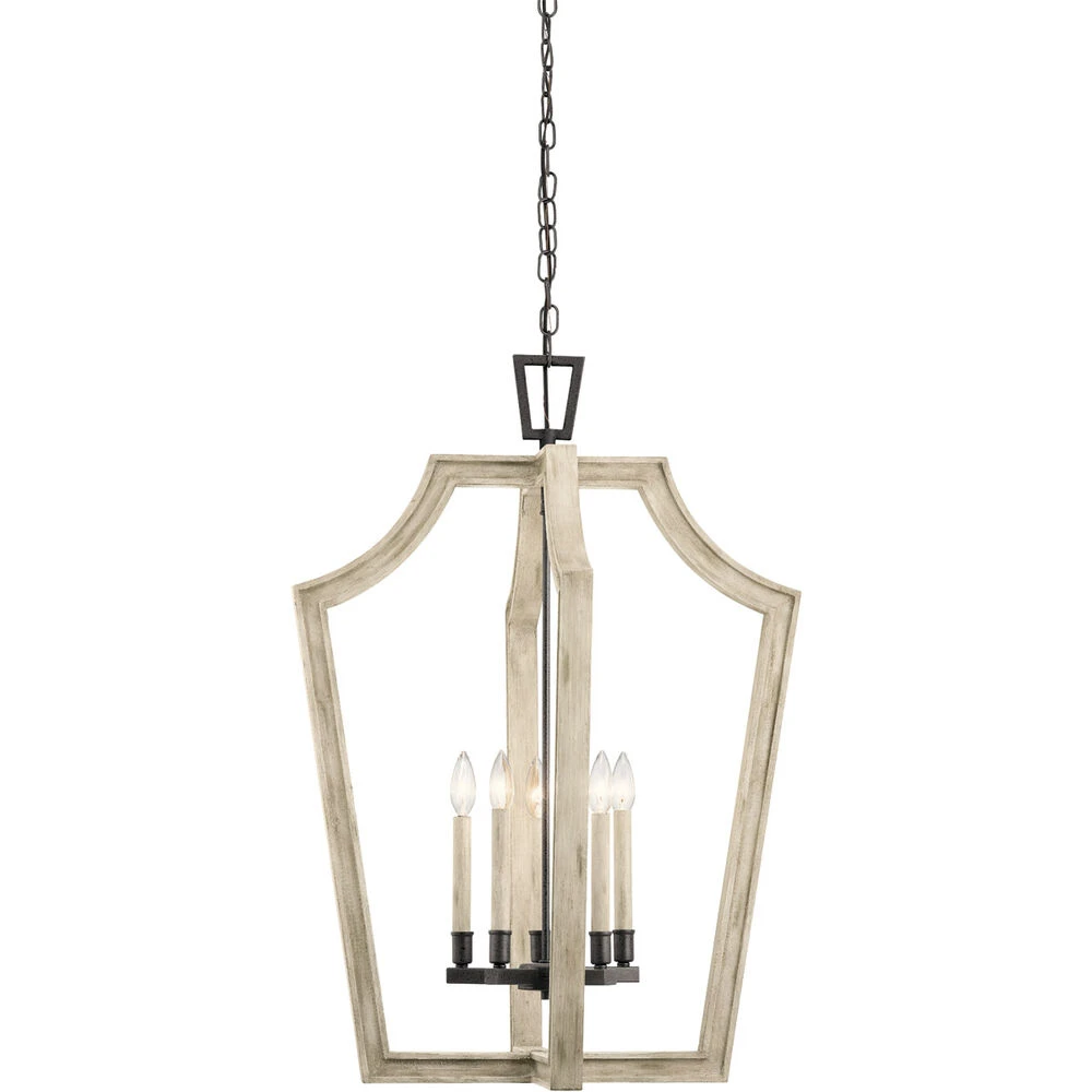 Botanica 5 Light 24 Inch Anvil Iron Chandelier 1 Tier Medium Ceiling Light, 1 Tier Medium 2 Botanica 5 Light 24 Inch Anvil Iron Chandelier 1 Tier Medium Ceiling Light, 1 Tier Medium - Image 2