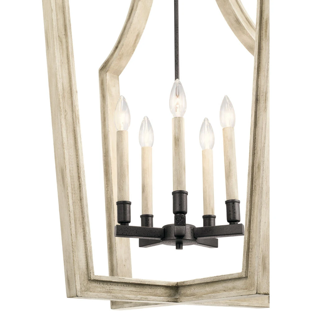 Botanica 5 Light 24 Inch Anvil Iron Chandelier 1 Tier Medium Ceiling Light, 1 Tier Medium 4 Botanica 5 Light 24 Inch Anvil Iron Chandelier 1 Tier Medium Ceiling Light, 1 Tier Medium - Image 4