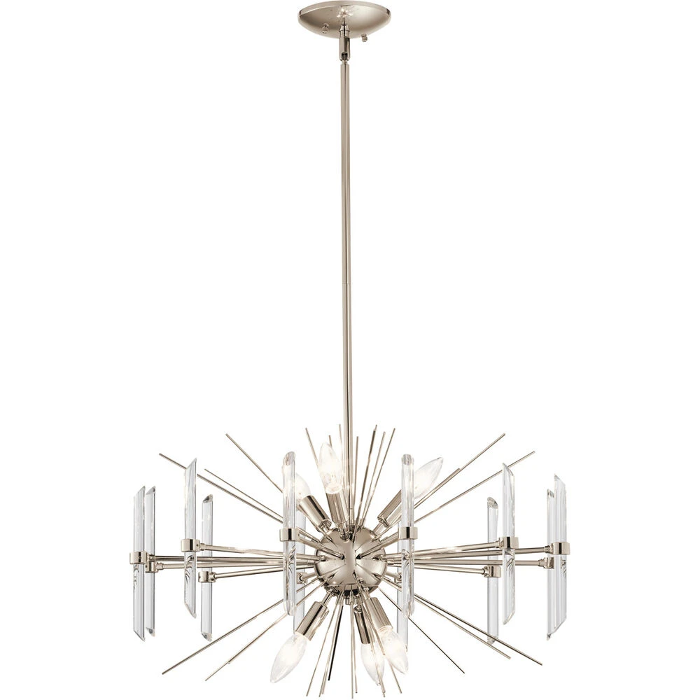 Eris 6 Light 24 Inch Polished Nickel Chandelier Round Pendant Ceiling Light 1 Eris 6 Light 24 Inch Polished Nickel Chandelier Round Pendant Ceiling Light