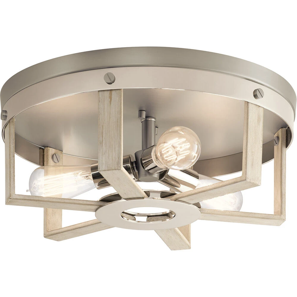 Peyton 3 Light 16 Inch White Washed Wood Flush Mount Light Ceiling Light 1 Peyton 3 Light 16 Inch White Washed Wood Flush Mount Light Ceiling Light