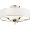 Kinsey 3 Light 15 Inch Polished Nickel Flush Mount Light Ceiling Light