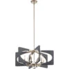 Alscar 6 Light 28 Inch Driftwood Grey Chandelier 1 Tier Medium Ceiling Light, Medium