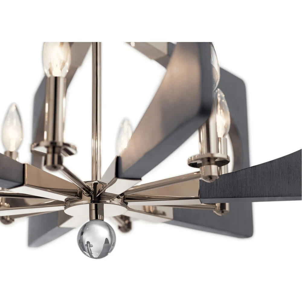 Alscar 6 Light 28 Inch Driftwood Grey Chandelier 1 Tier Medium Ceiling Light, Medium 2 Alscar 6 Light 28 Inch Driftwood Grey Chandelier 1 Tier Medium Ceiling Light, Medium - Image 2
