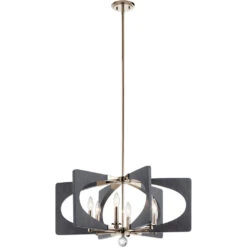 Alscar 6 Light 28 Inch Driftwood Grey Chandelier 1 Tier Medium Ceiling Light, Medium 5 Alscar 6 Light 28 Inch Driftwood Grey Chandelier 1 Tier Medium Ceiling Light, Medium -Lighting Promotional Store 44361dwg front