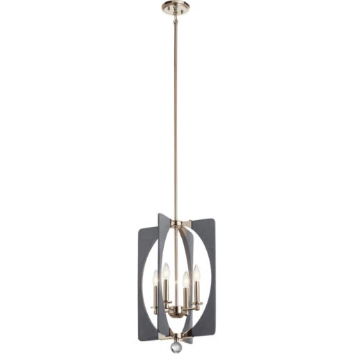 Alscar 4 Light 14 Inch Driftwood Grey Chandelier Foyer Ceiling Light