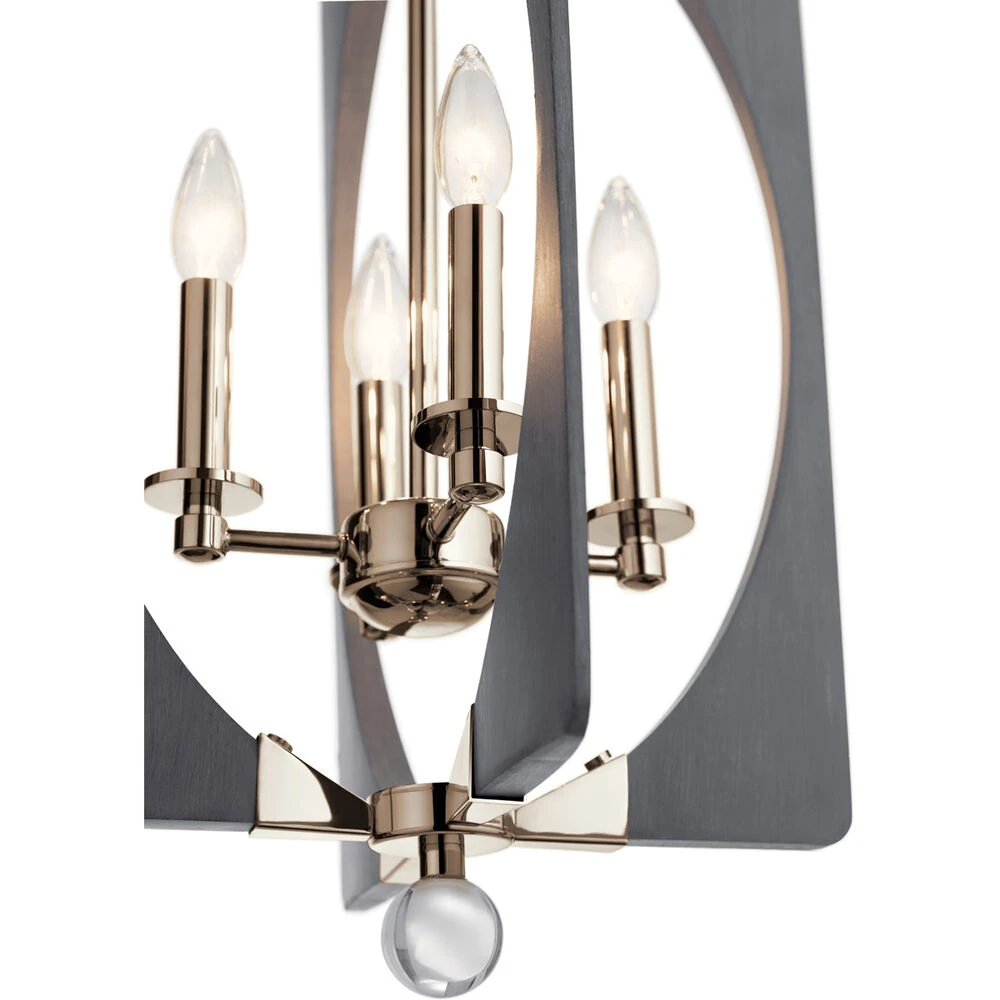 Alscar 4 Light 14 Inch Driftwood Grey Chandelier Foyer Ceiling Light 2 Alscar 4 Light 14 Inch Driftwood Grey Chandelier Foyer Ceiling Light - Image 2