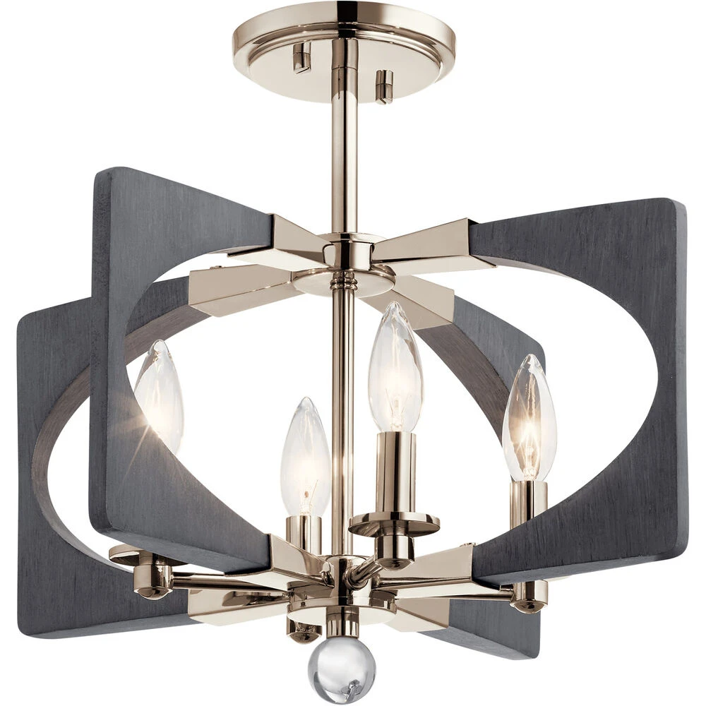 Alscar 4 Light 18 Inch Driftwood Grey Semi Flush Light Ceiling Light 1 Alscar 4 Light 18 Inch Driftwood Grey Semi Flush Light Ceiling Light