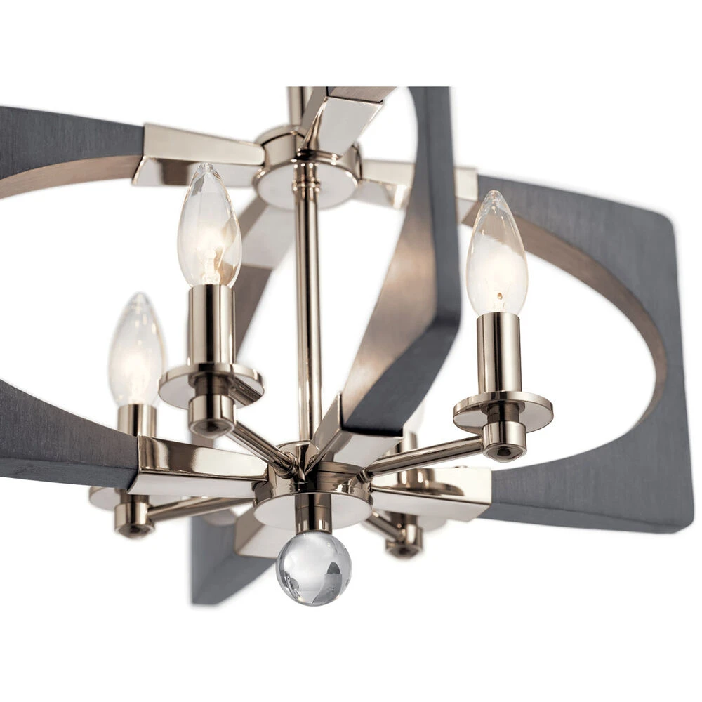 Alscar 4 Light 18 Inch Driftwood Grey Semi Flush Light Ceiling Light 2 Alscar 4 Light 18 Inch Driftwood Grey Semi Flush Light Ceiling Light - Image 2