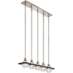 Potomi 5 Light 7 Inch Classic Pewter Chandelier Linear (Single) Ceiling Light, Single