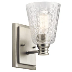 Nadine 1 Light 5 Inch Brushed Nickel Wall Bracket Wall Light