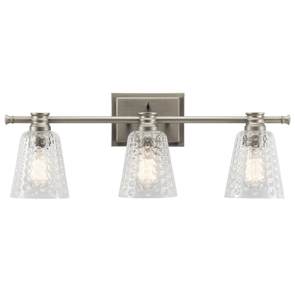 Nadine 3 Light 25 Inch Brushed Nickel Wall Mt Bath 3 Arm Wall Light 1 Nadine 3 Light 25 Inch Brushed Nickel Wall Mt Bath 3 Arm Wall Light