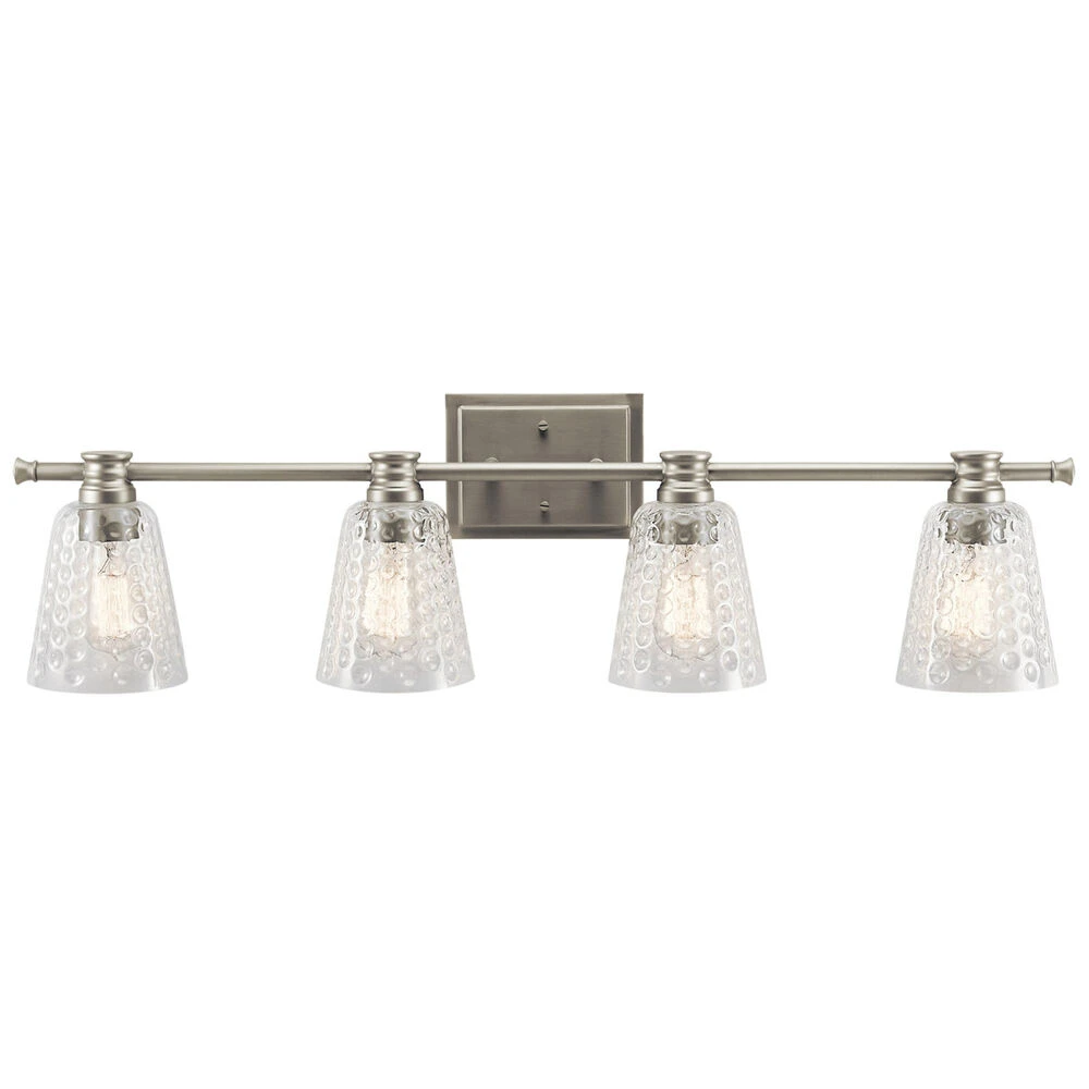 Nadine 4 Light 35 Inch Brushed Nickel Wall Mt Bath 4 Arm Wall Light 1 Nadine 4 Light 35 Inch Brushed Nickel Wall Mt Bath 4 Arm Wall Light